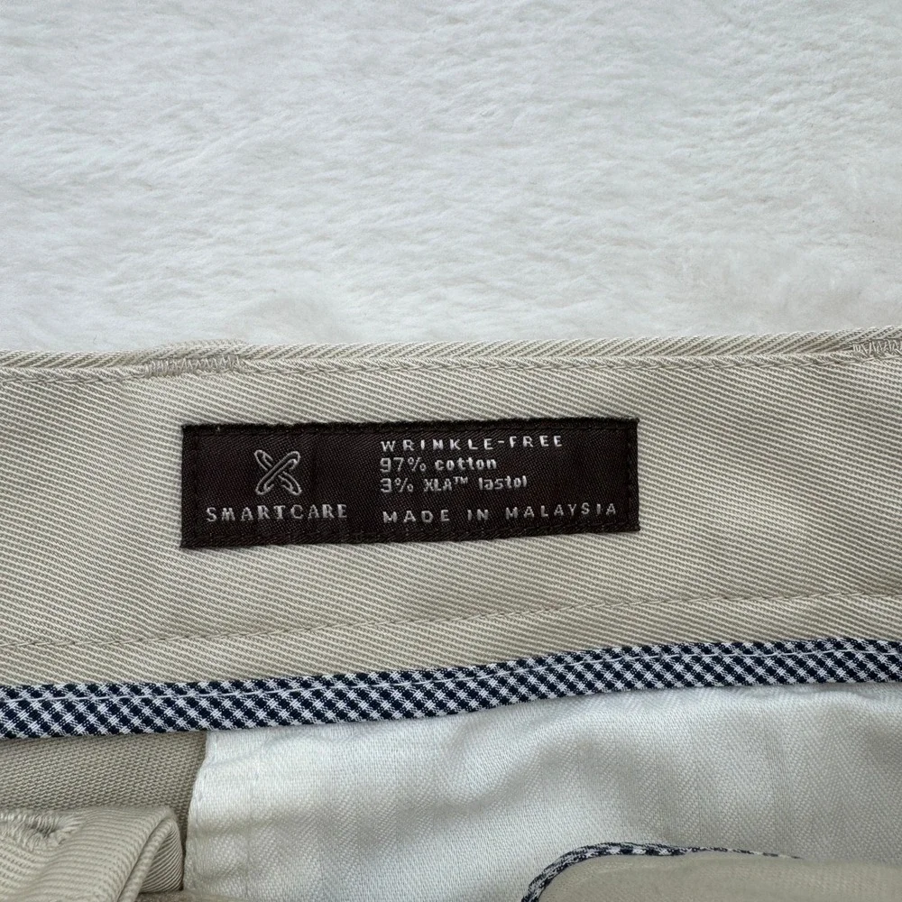 Nordstrom Shorts Mens 38 Tan‎ Smartcare Pleated Chino Wrinkle-Free Cotton Blend